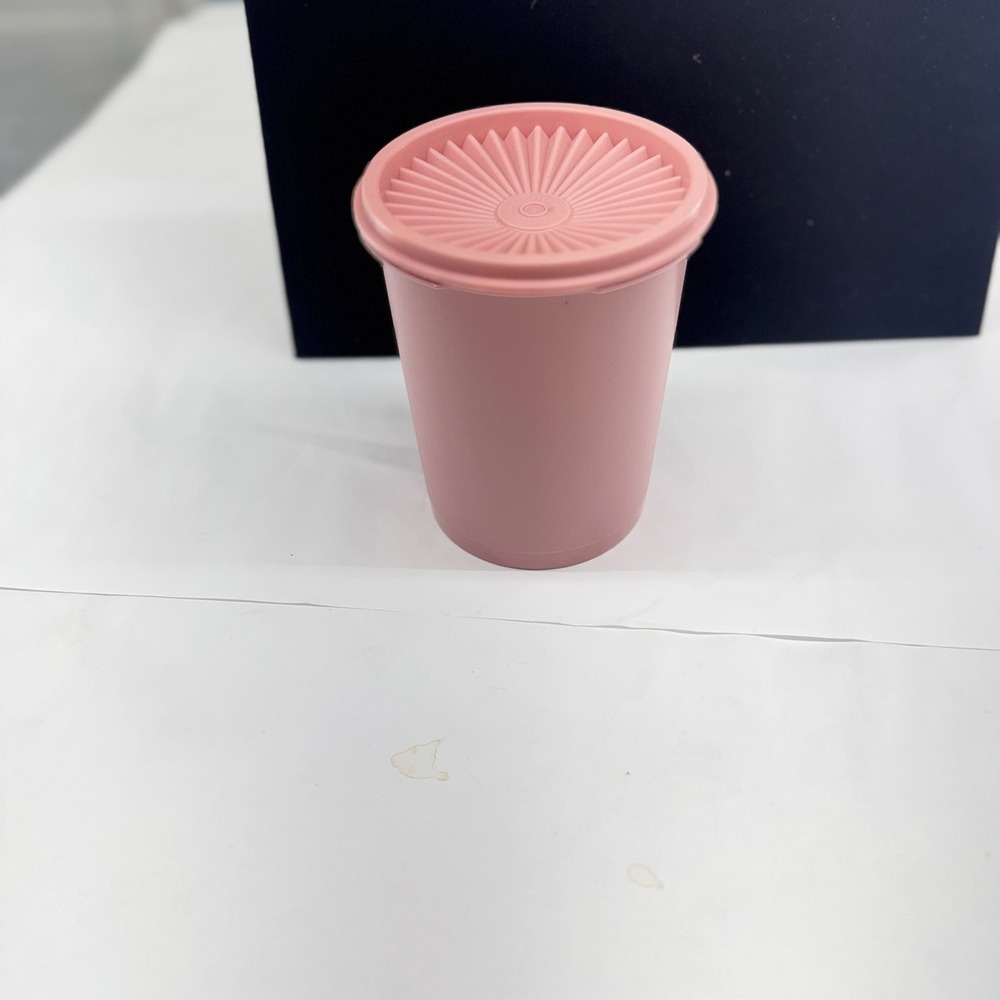 Tupperware 811-3 Dusty Rose 6" High. Canister Vintage Grandma Core
